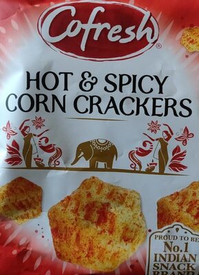 Hot & Spicy Corn Crackers front packaging