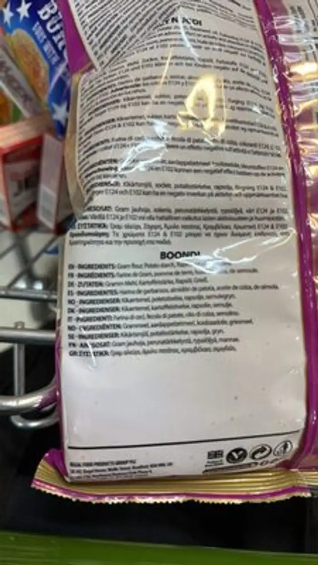 Kashmir mix ingredients label