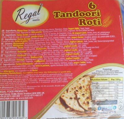Naan tandoori roti