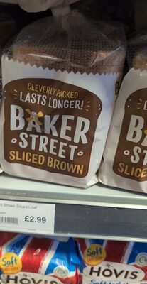Baker Street Brown Sliced Bread front packaging