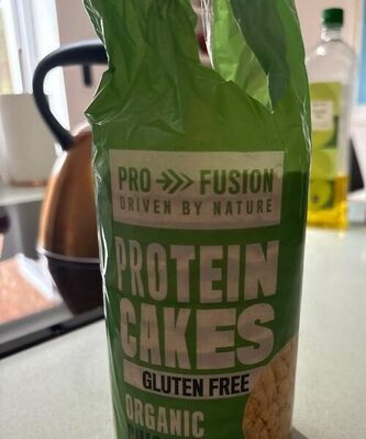 Protein chickpea cakes front packaging