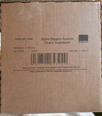 Organic Acerola Cherry Superjuice