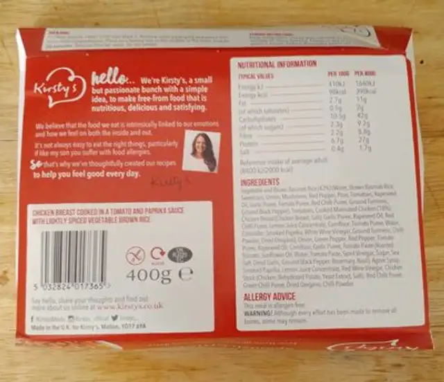Spanish spiced kitchen ingredients label