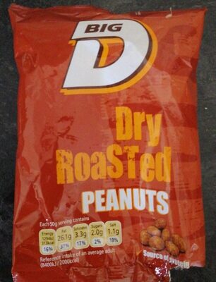 Dry roasted peanuts front packaging