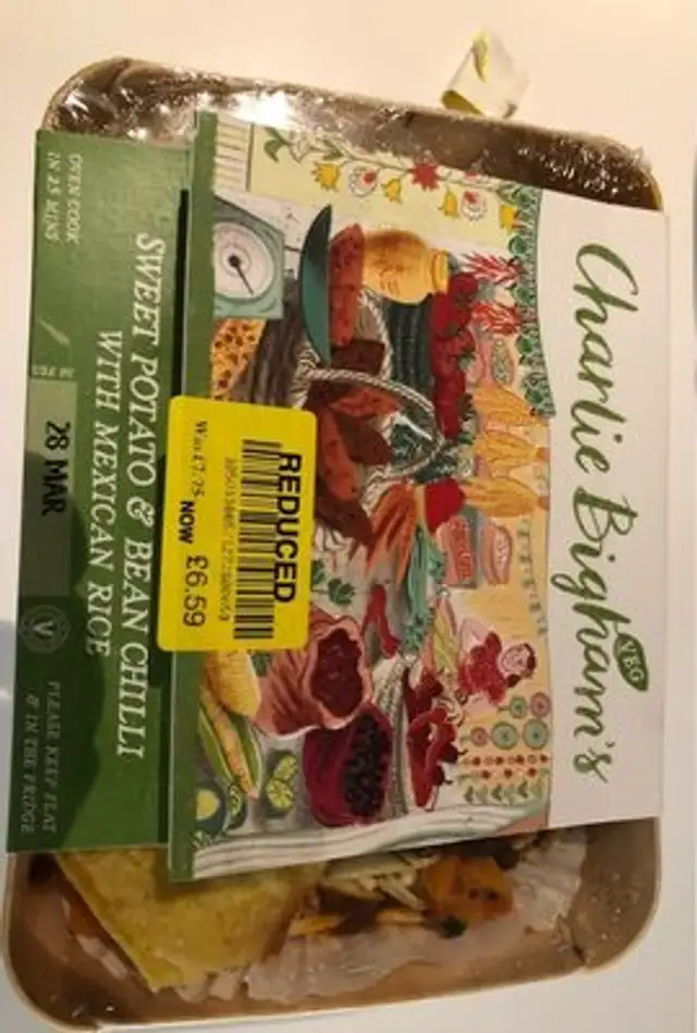 Sweet potato & bean chilli with Mexican Rice front packaging