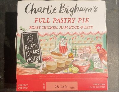 Roast Chicken, Ham Hock & Leek Full Pastry Pie