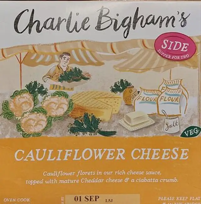 Cauliflower Cheese front packaging