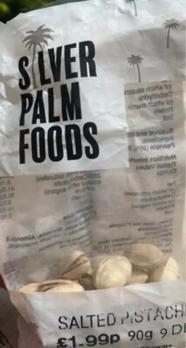 salted Pistachios front packaging