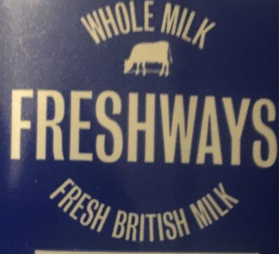 Freshways whole milk front packaging