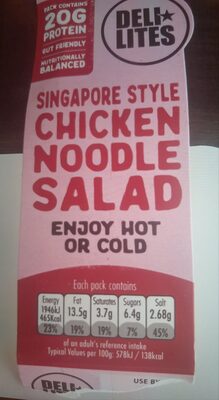 Singapore style chicken noodle salad