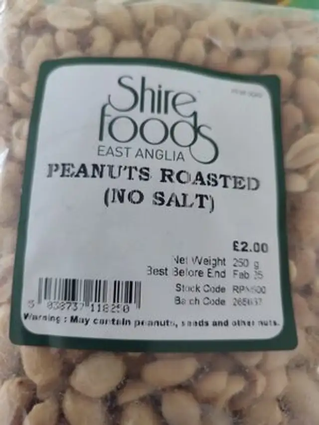 Roasted Peanuts - No Salt front packaging