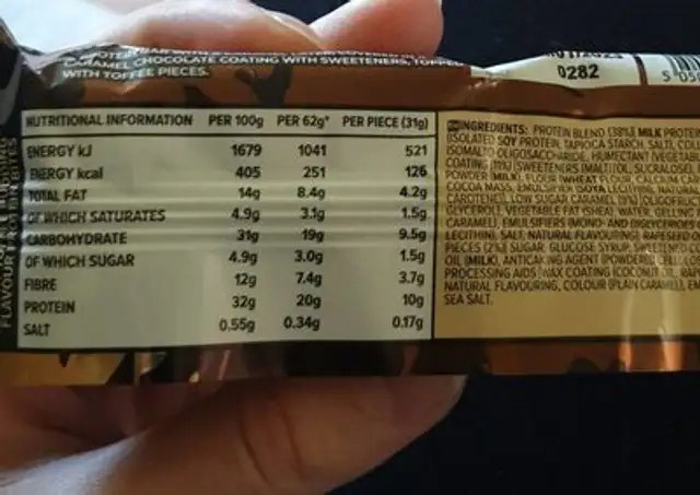 Battle bites nutrition facts table
