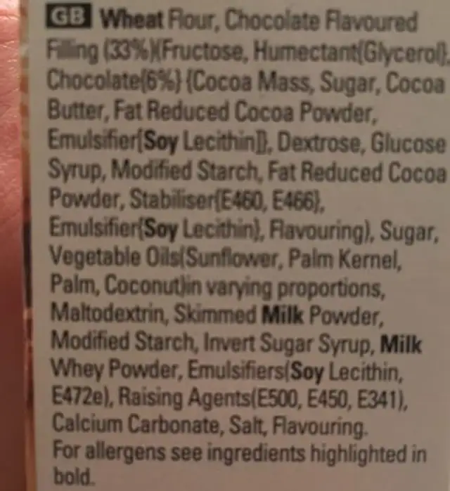 Strawberry Yogurt Flakes ingredients label