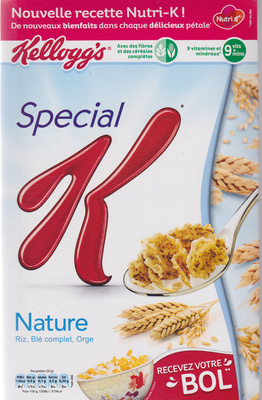 Céréales Special K Kellogg's Nature front packaging