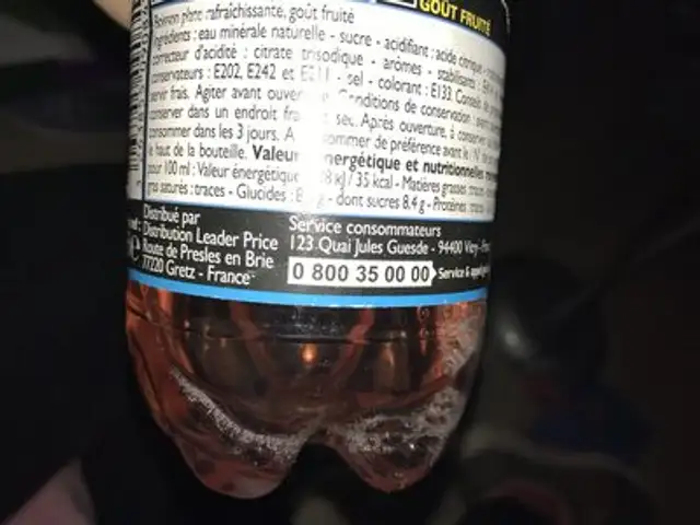 Hollywoo ingredients label
