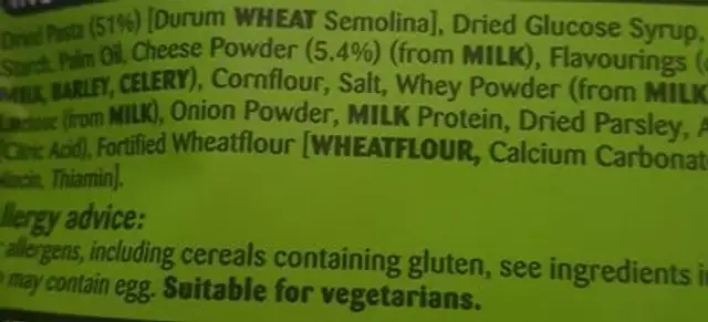 Mugshot Cheese - 10 Pack ingredients label