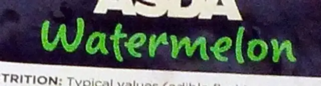 Watermelon ingredients label
