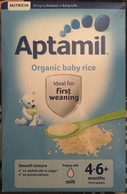 Organic Baby Rice front packaging
