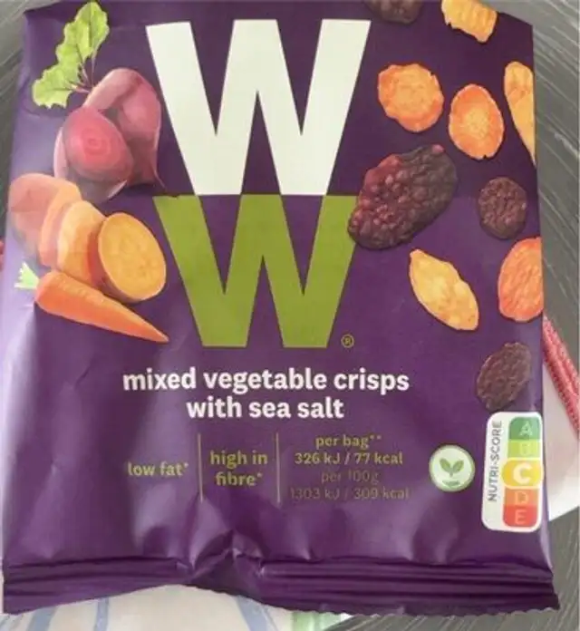 Mixed vegetables crisps