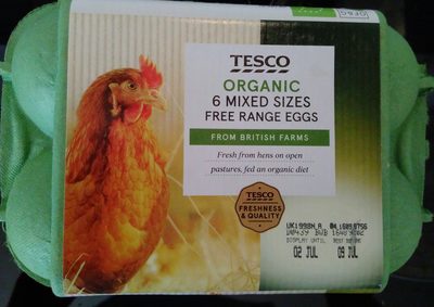 Organic Free Range Eggs front packaging