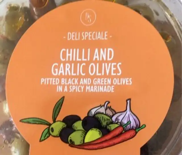 chilli and garlic olives