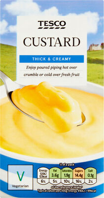Tesco Ready To Serve Custard 500G