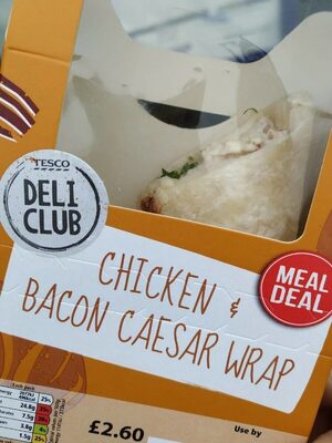 Chicken bacon caesar wrap front packaging