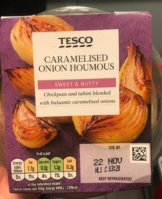 Caramelised Onion Houmous front packaging