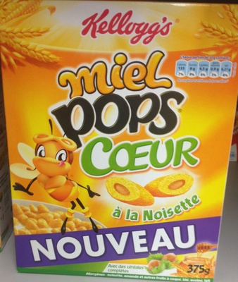 Miel Pops coeur à la noisette front packaging