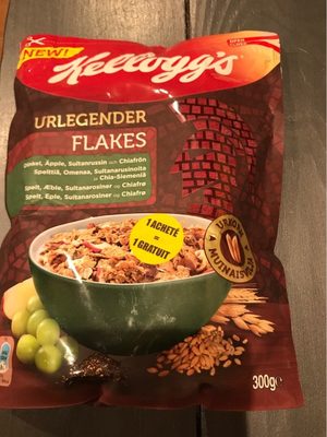 Kellogg's urlegender flakes front packaging