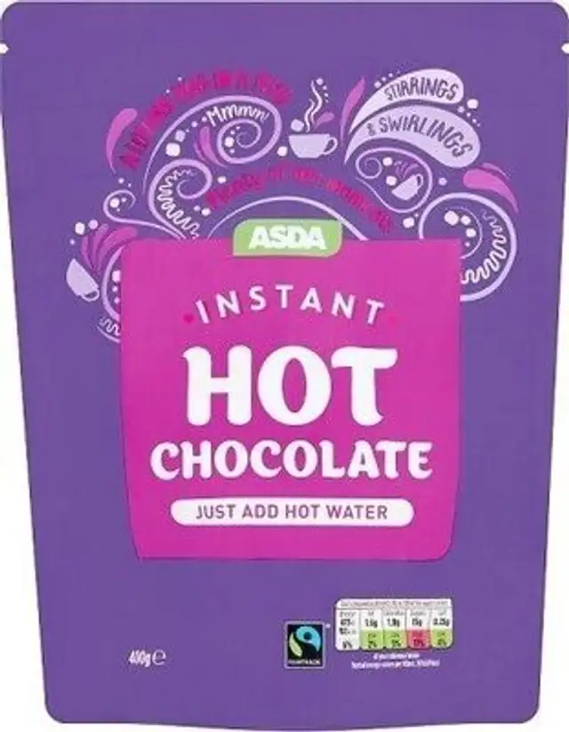 Fairtrade Instant Hot Chocolate front packaging