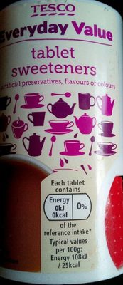 Tablet sweeteners