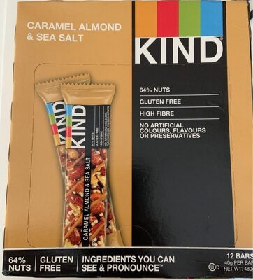 Caramel almond & sea salt front packaging