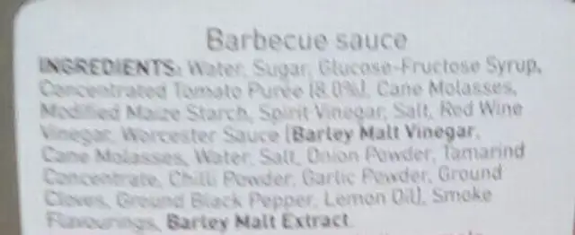 Unknown ingredients label