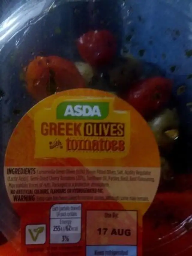 Olives à la Grecques et Tomates front packaging