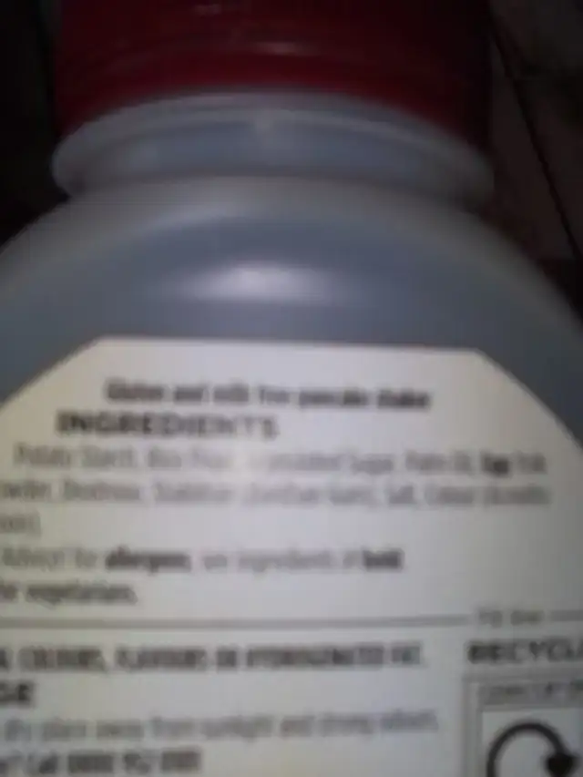 pancake shaker ingredients label