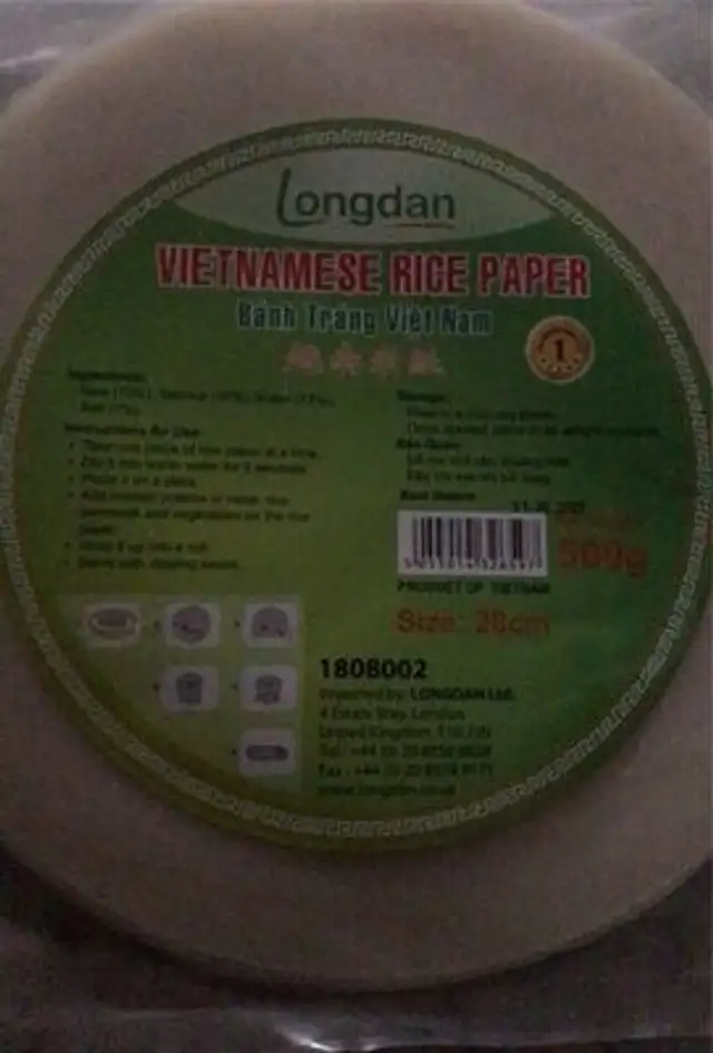 Vietnamese rice paper
