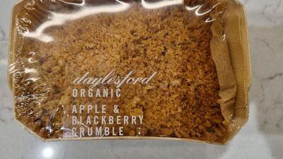 organic apple and blackberry crumble