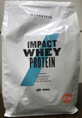 Impact whey protein front packaging