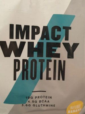 Impact Whey , Natural Banana front packaging