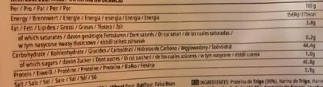 Vegan pancake mix goût myrtille et canelle nutrition facts table