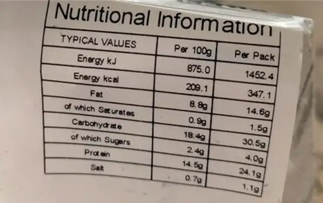 FRESH BITE PIRI PIRI CHICKEN lice Bv End Of nutrition facts table