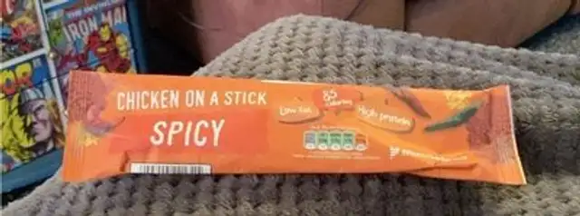 Spicy chicken on a stick