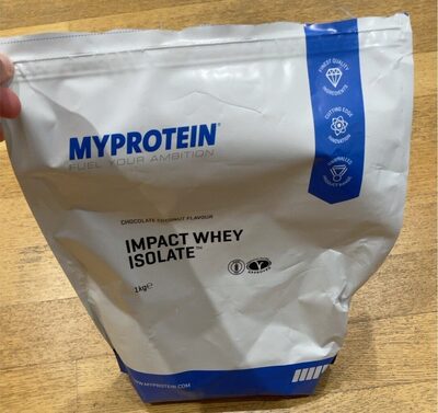 Impact whey protein front packaging