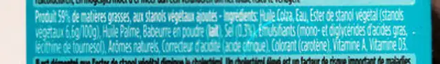 Benecol ingredients label