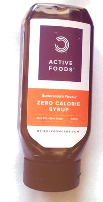 Zero calorie syrup front packaging