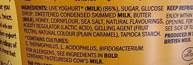 The Collective Gourmet Fudge ingredients label
