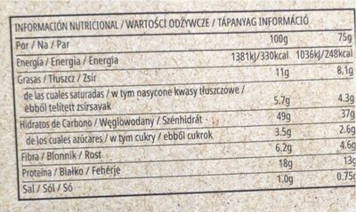 Gooey filled cookie choc & salted caramel nutrition facts table