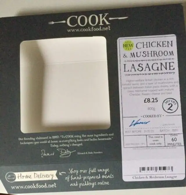 Chicken & mushroom lasagne