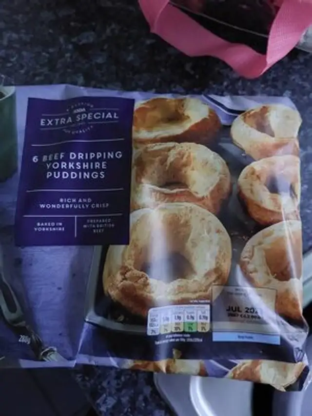 beef dripping Yorkshire pudding ingredients label